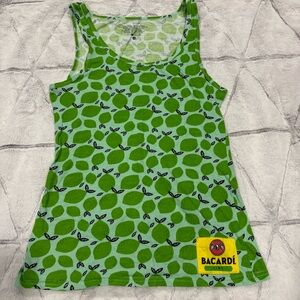 Bacardi Women's Green Sleeveless Round Neck Casual Pullover Tank Top Large